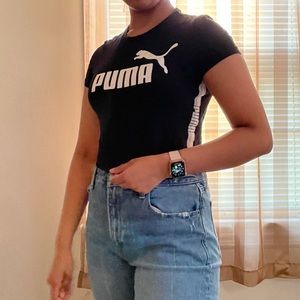 Black Puma crop top